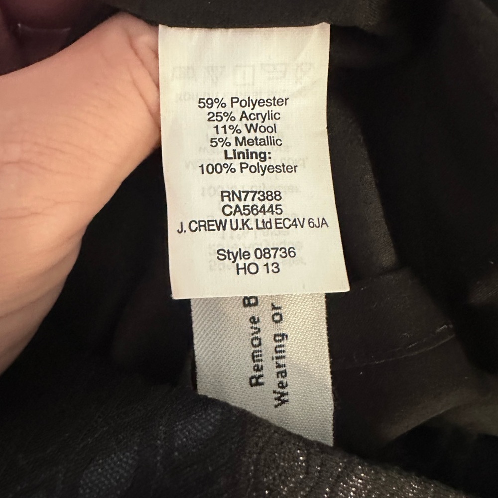 Madewell Jacquard Brocade tailored Mini dress in Black - Size 10 - Picture 3 of 6